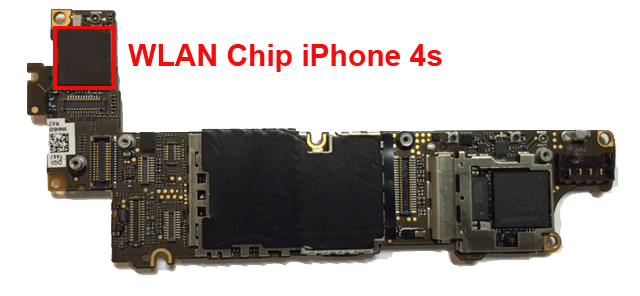 iphone-wlan-grau-platine-iphone-4s-wlan-chip-abbildung